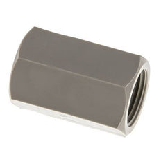 Enchufe G3/8'' Hembra Polipropileno (pp) 10bar (140.5psi) FDA 22mm Hex.