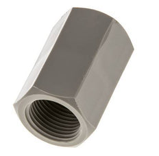 Enchufe G3/8'' Hembra Polipropileno (pp) 10bar (140.5psi) FDA 22mm Hex.