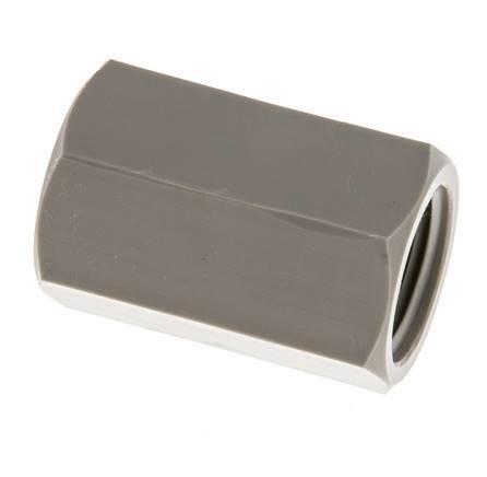 Enchufe G3/8'' Hembra Polipropileno (pp) 10bar (140.5psi) FDA 22mm Hex.