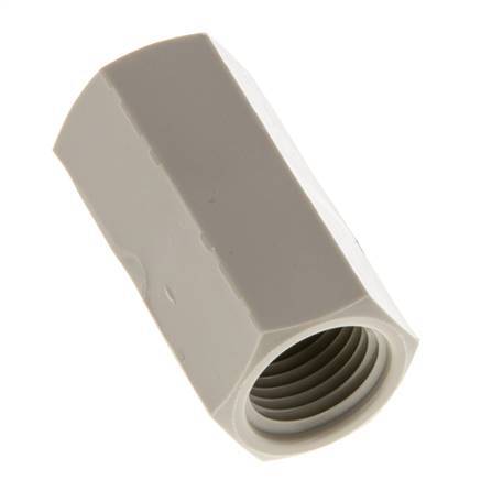 Socket G1/4'' Female Polypropylene (pp) 10bar (140.5psi) FDA 17mm Hex