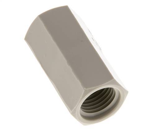 Socket G1/4'' Female Polypropylene (pp) 10bar (140.5psi) FDA 17mm Hex