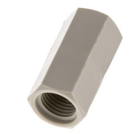 Socket G1/4'' Female Polypropylene (pp) 10bar (140.5psi) FDA 17mm Hex