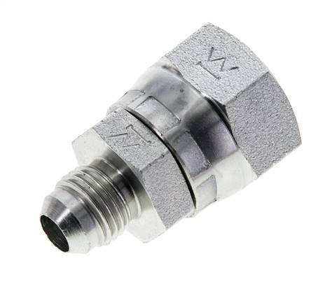 JIC Reducing Nipple UNF 9/16''-18 Male x UNF 7/8''-14 Female Steel 210bar (2950.5psi)