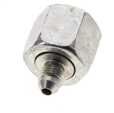 JIC Reducing Nipple UNF 7/16''-20 Male x UNF 7/8''-14 Female Steel 210bar (2950.5psi)