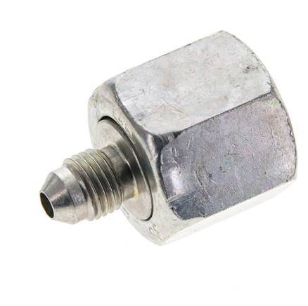 JIC Reducing Nipple UNF 7/16''-20 Male x UNF 7/8''-14 Female Steel 210bar (2950.5psi)
