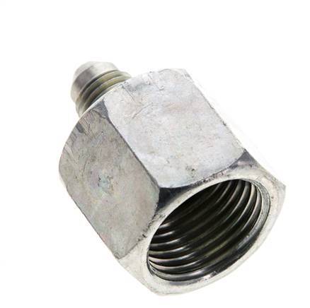 JIC Reducing Nipple UNF 7/16''-20 Male x UNF 7/8''-14 Female Steel 210bar (2950.5psi)