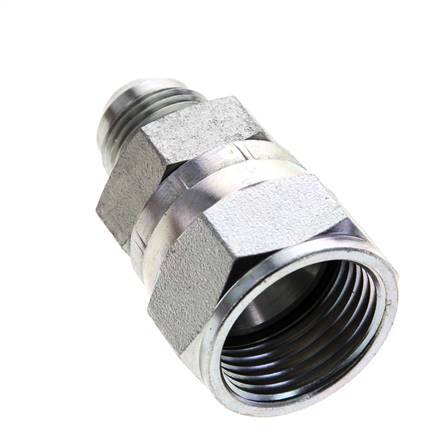 JIC Reducing Nipple UNF 3/4''-16 Male x UN 1-1/16''-12 Female Steel 210bar (2950.5psi)
