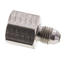 JIC Reducing Nipple UNF 7/16''-20 Male x UNF 9/16''-18 Female Stainless Steel 275bar (3863.75psi)