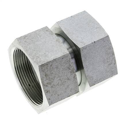 Reducing Straight Connector G2'' Female High Pressure Steel 60° Cone 75bar (1053.75psi) Hydraulic