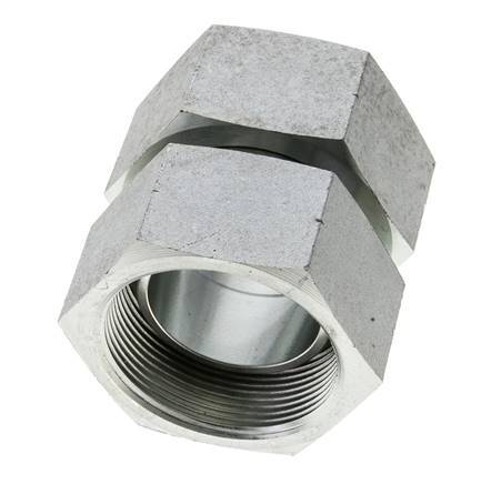 Reducing Straight Connector G2'' Female High Pressure Steel 60° Cone 75bar (1053.75psi) Hydraulic