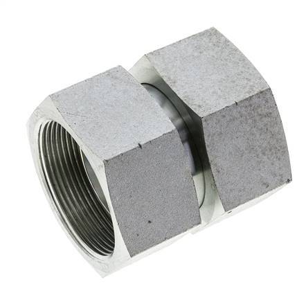 Reducing Straight Connector G2'' Female High Pressure Steel 60° Cone 75bar (1053.75psi) Hydraulic
