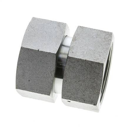 Reducing Straight Connector G2'' Female High Pressure Steel 60° Cone 75bar (1053.75psi) Hydraulic