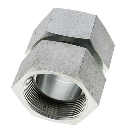 Reducing Straight Connector G2'' Female High Pressure Steel 60° Cone 75bar (1053.75psi) Hydraulic