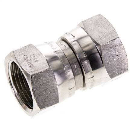 Racor Reductor Recto G3/4'' Hembra Acero Inoxidable Alta Presión Cono 60° 175bar (2458.75psi) Hidráulico