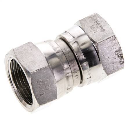 Racor Reductor Recto G3/4'' Hembra Acero Inoxidable Alta Presión Cono 60° 175bar (2458.75psi) Hidráulico