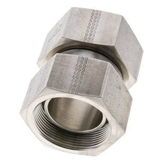 Reducing Straight Connector G2'' Female High Pressure Stainless Steel 60° Cone 75bar (1053.75psi) Hydraulic