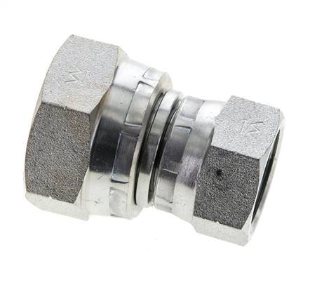 Racor Reductor Recto G3/4'' x G1'' Hembra Acero Alta Presión 60° Cono 150bar (2107.5psi) Hidráulico