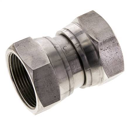 Racor Reductor Recto G1 1/2'' Hembra Acero Inoxidable Alta Presión Cono 60° 125bar (1756.25psi) Hidráulico