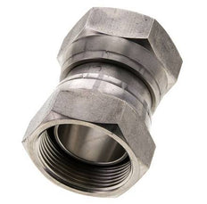Racor Reductor Recto G1 1/2'' Hembra Acero Inoxidable Alta Presión Cono 60° 125bar (1756.25psi) Hidráulico