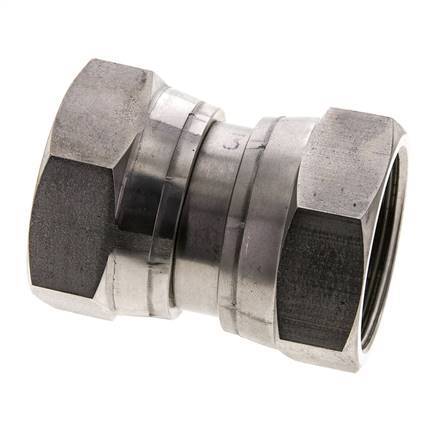 Racor Reductor Recto G1 1/2'' Hembra Acero Inoxidable Alta Presión Cono 60° 125bar (1756.25psi) Hidráulico