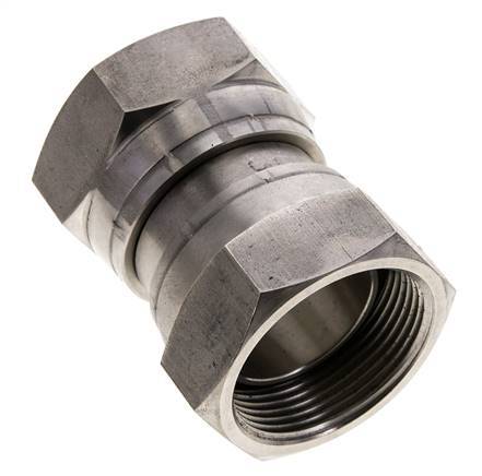 Racor Reductor Recto G1 1/2'' Hembra Acero Inoxidable Alta Presión Cono 60° 125bar (1756.25psi) Hidráulico