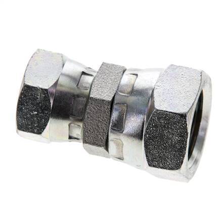 Racor Reductor Recto G3/8'' x G1/2'' Hembra Acero Alta Presión 60° Cono 300bar (4215.0psi) Hidráulico