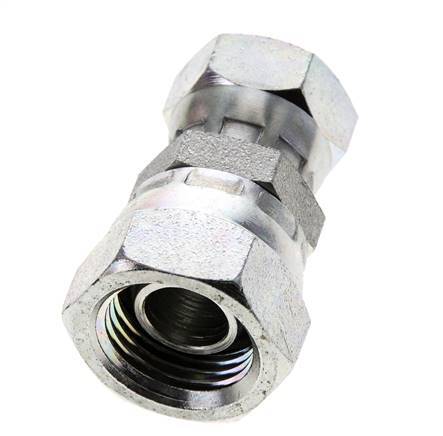 Racor Reductor Recto G3/8'' x G1/2'' Hembra Acero Alta Presión 60° Cono 300bar (4215.0psi) Hidráulico