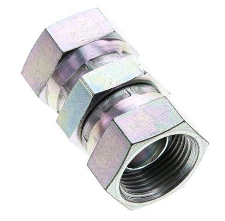Reducing Straight Connector G3/4'' Female High Pressure Steel 60° Cone 175bar (2458.75psi) Hydraulic