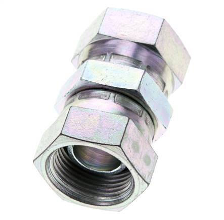 Reducing Straight Connector G3/4'' Female High Pressure Steel 60° Cone 175bar (2458.75psi) Hydraulic