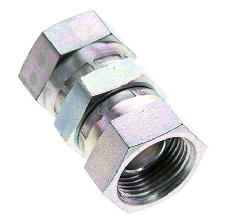 Reducing Straight Connector G3/4'' Female High Pressure Steel 60° Cone 175bar (2458.75psi) Hydraulic