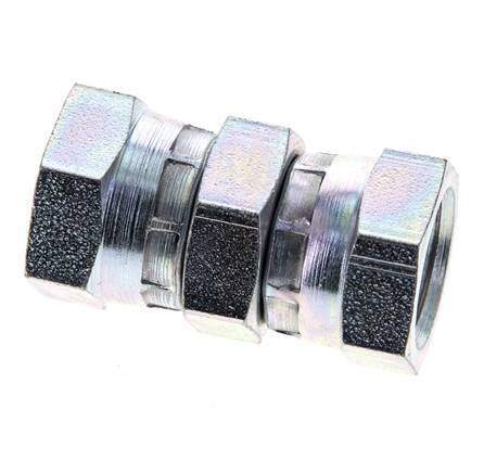 Racor Reductor Recto G3/8'' Hembra Acero Alta Presión 60° Cono 425bar (5971.25psi) Hidráulico