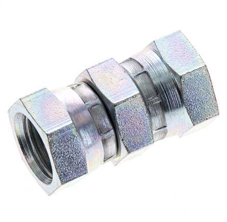 Racor Reductor Recto G3/8'' Hembra Acero Alta Presión 60° Cono 425bar (5971.25psi) Hidráulico