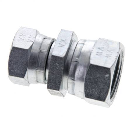 Racor Reductor Recto G1/2'' x G3/4'' Hembra Acero Alta Presión 60° Cono 175bar (2458.75psi) Hidráulico