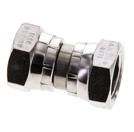 Racor Reductor Recto G1/2'' Hembra Acero Inoxidable Alta Presión Cono 60° 300bar (4215.0psi) Hidráulico