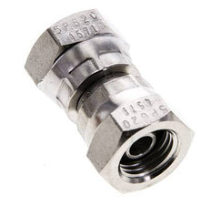 Racor Reductor Recto G1/4'' Hembra Acero Inoxidable Alta Presión 60° Cono 575bar (8078.75psi) Hidráulico