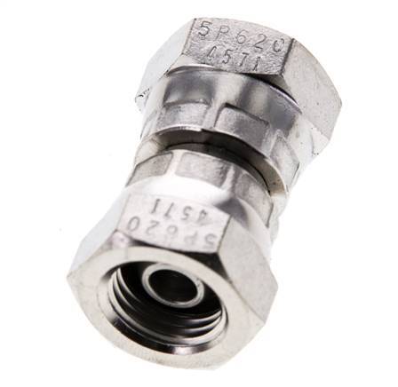 Racor Reductor Recto G1/4'' Hembra Acero Inoxidable Alta Presión 60° Cono 575bar (8078.75psi) Hidráulico