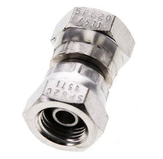 Racor Reductor Recto G1/4'' Hembra Acero Inoxidable Alta Presión 60° Cono 575bar (8078.75psi) Hidráulico