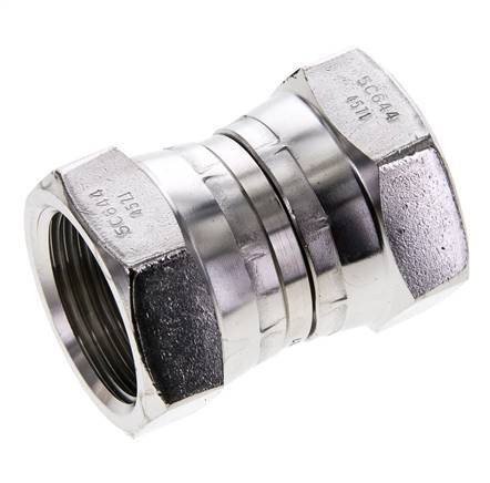 Racor Reductor Recto G1'' Hembra Acero Inoxidable Alta Presión Cono 60° 150bar (2107.5psi) Hidráulico