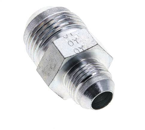 JIC Reducing Double Nipple UNF 3/4''-16 x UN 1-1/16''-12 Steel 210bar (2950.5psi)