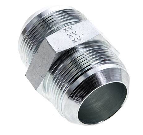 JIC Double Nipple UN 1-7/8''-12 Steel 100bar (1405.0psi)