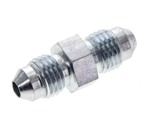JIC Reducing Double Nipple UNF 7/16''-20 x UNF 7/16''-20 Steel 310bar (4355.5psi) [2 Pieces]