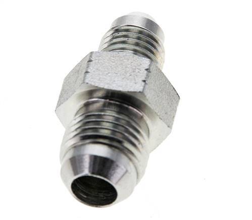 JIC Reducing Double Nipple UNF 7/16''-20 x UNF 9/16''-18 Steel 275bar (3863.75psi) [2 Pieces]