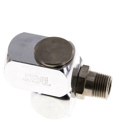 Junta Rotativa R1/2'' Hembra x Macho en forma de Z Latón Niquelado 15bar (210.75psi)