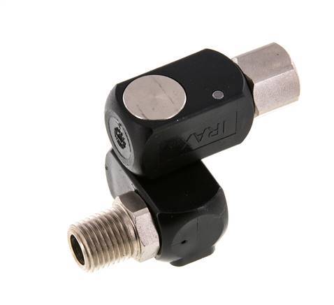 Junta Rotativa R1/4'' Hembra x Macho en forma de Z Latón niquelado / Plástico 15bar (210.75psi)