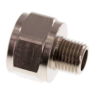 Reducing Adapter R1/4'' Male x Rp1/2'' Female Nickel-plated Brass 16bar (224.8psi) [2 Pieces]