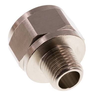 Reducing Adapter R1/4'' Male x Rp1/2'' Female Nickel-plated Brass 16bar (224.8psi) [2 Pieces]
