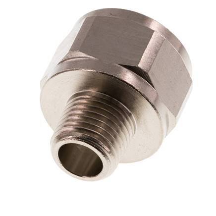 Reducing Adapter R1/4'' Male x Rp1/2'' Female Nickel-plated Brass 16bar (224.8psi) [2 Pieces]