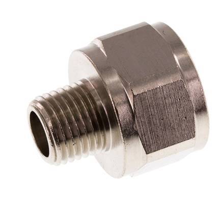 Reducing Adapter R1/4'' Male x Rp1/2'' Female Nickel-plated Brass 16bar (224.8psi) [2 Pieces]