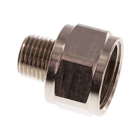 Reducing Adapter R1/4'' Male x Rp1/2'' Female Nickel-plated Brass 16bar (224.8psi) [2 Pieces]