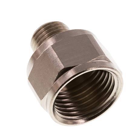 Reducing Adapter R1/4'' Male x Rp1/2'' Female Nickel-plated Brass 16bar (224.8psi) [2 Pieces]